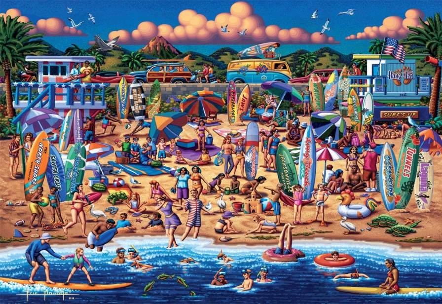 2000 Piece Puzzles Buffalo Games  | Dowdle: Surfin' Usa 2000 Piece Puzzle