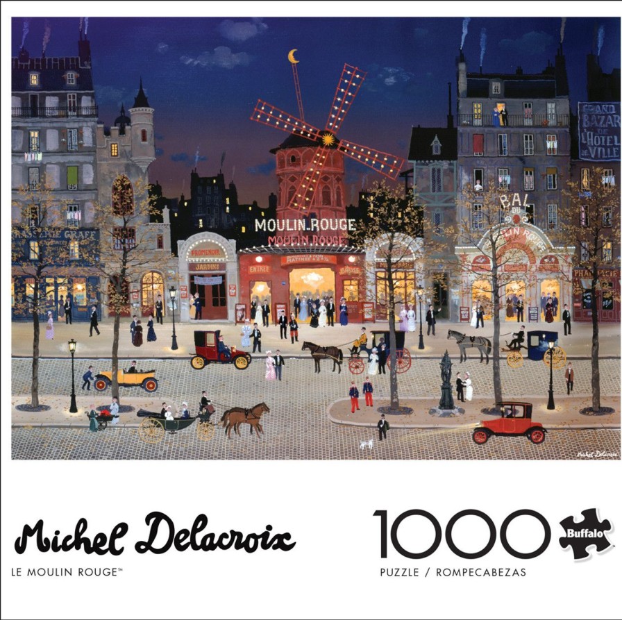 1000 Piece Puzzles Buffalo Games | Michel Delacroix: Le Moulin Rouge ...