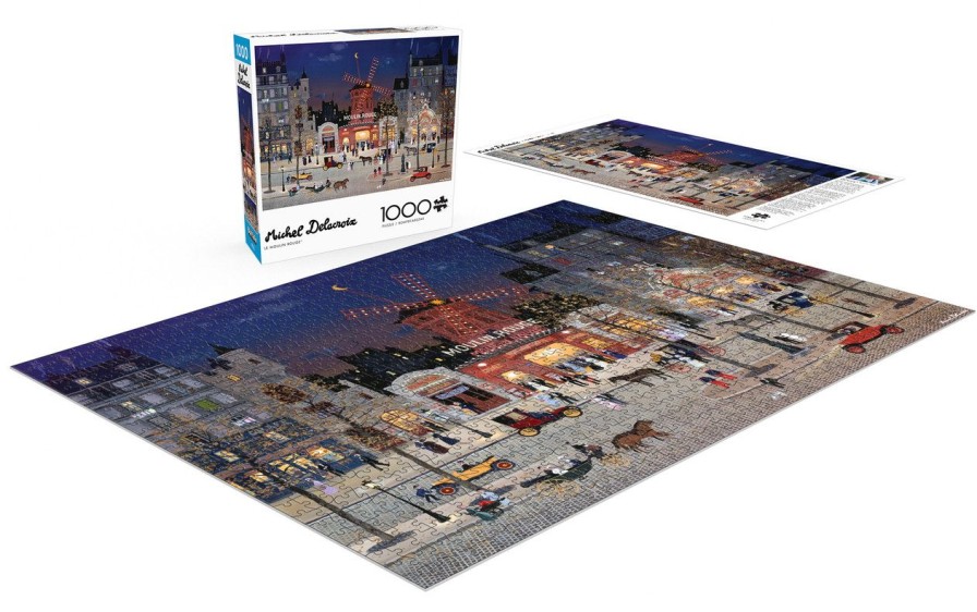 1000 Piece Puzzles Buffalo Games | Michel Delacroix: Le Moulin Rouge ...