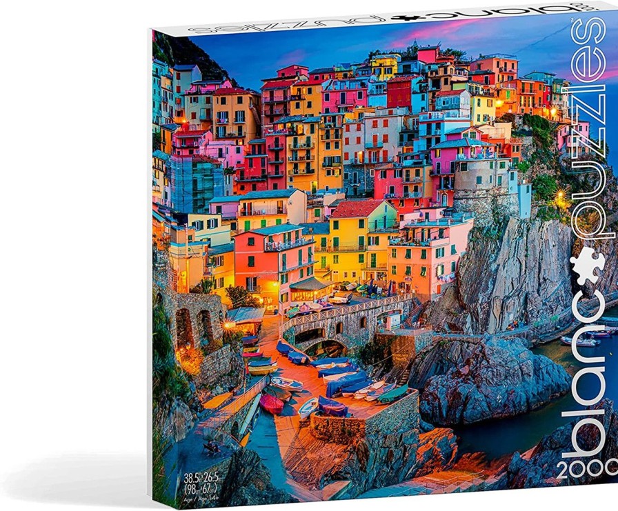 2000 Piece Puzzles Buffalo Games  | Blanc - Dusk At Cinque Terre 2000 Piece Jigsaw Puzzle